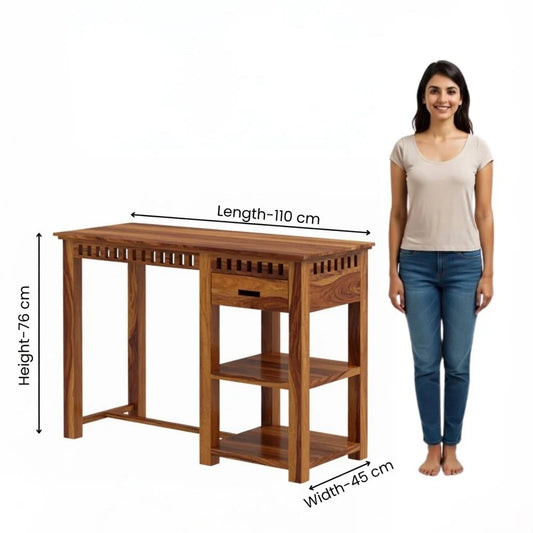 Sheesham Wood Study Desk with Drawer