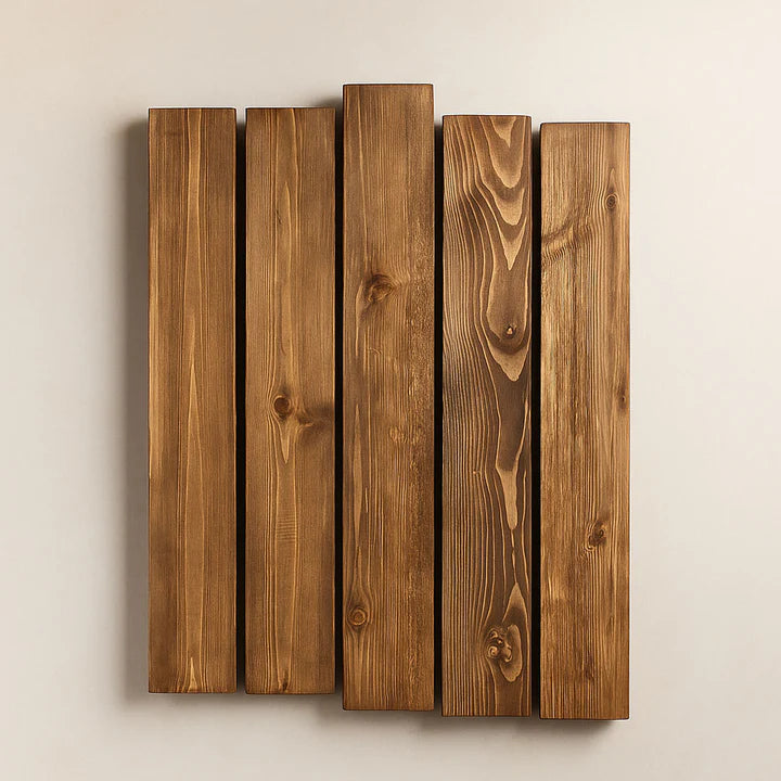 Modern Lightweight Wooden Floating Wall Shelf Set – 2 Tier Decorative Storage Shelves