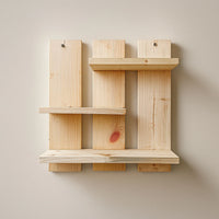 Modern Lightweight Wooden Wall Shelf – Decorative Multi-Level Floating Storage Rack