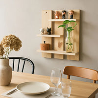 Modern Lightweight Wooden Wall Shelf – Decorative Multi-Level Floating Storage Rack