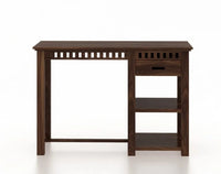Sheesham Wood Study Desk with Drawer & Open Storage