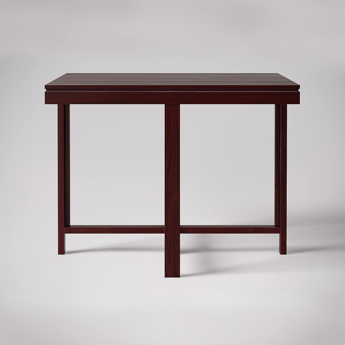 Wooden 4 Seater Dining Set with Cushioned Fabric Chairs
