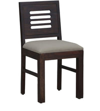 Dark Walnut 4 Seater Dining Table with Cushioned Chairs