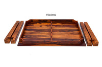 Honey Finish 4 Seater Wooden Dining Table with Cushioned Chairs
