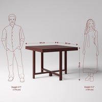 Wooden 4 Seater Dining Set with Cushioned Fabric Chairs
