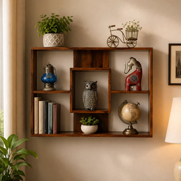 Modern Wooden Wall Display Shelf