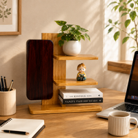 Auranest Multi-Purpose Wooden Wall Mounted & Desktop Shelf