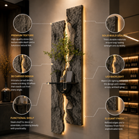 Luxury LED Wall Art Panel with Shelf | Modern 3D Decorative Wall Decor