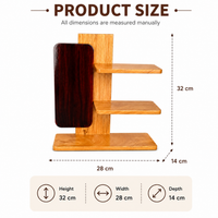 Auranest Multi-Purpose Wooden Wall Mounted & Desktop Shelf