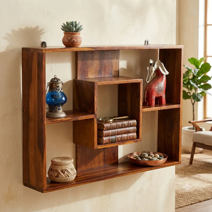 Modern Wooden Wall Display Shelf