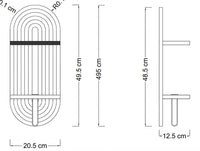 Double Shelf Arch Wall Organizer with Vase Holder
