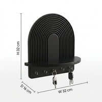 Modern Arch Wall Key Holder with Shelf
