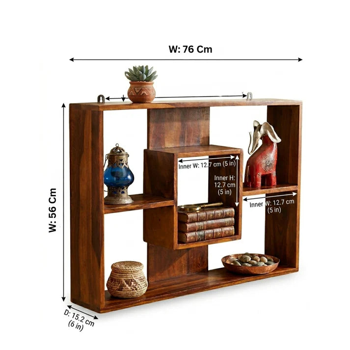 Modern Wooden Wall Display Shelf