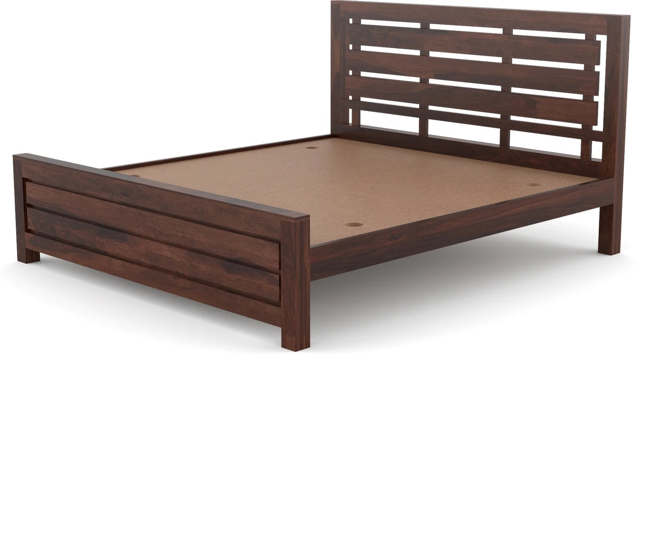 Solid Sheesham Wood Queen Size Bed with Storage for Bedroom