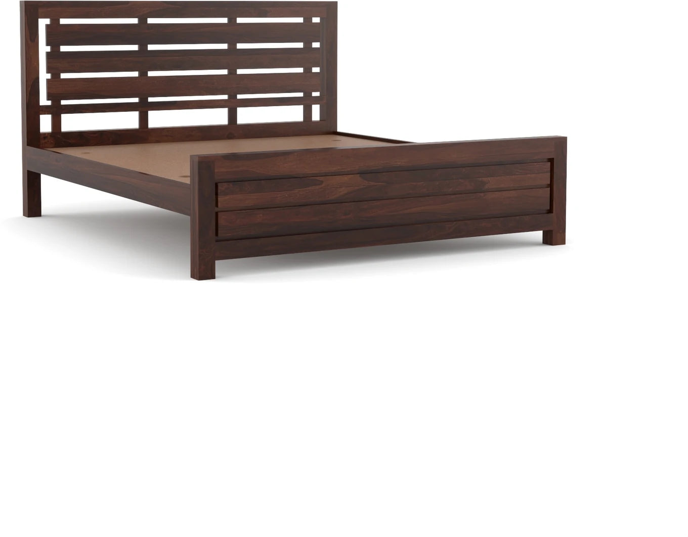 Solid Sheesham Wood Queen Size Bed with Storage for Bedroom