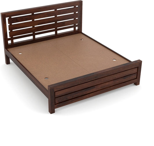 Solid Sheesham Wood Queen Size Bed with Storage for Bedroom