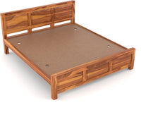 Solid Sheesham Wood King Size Bed Frame for Modern Bedroom