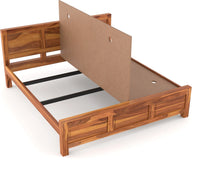 Solid Sheesham Wood King Size Bed Frame for Modern Bedroom
