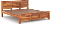 Solid Sheesham Wood King Size Bed Frame for Modern Bedroom