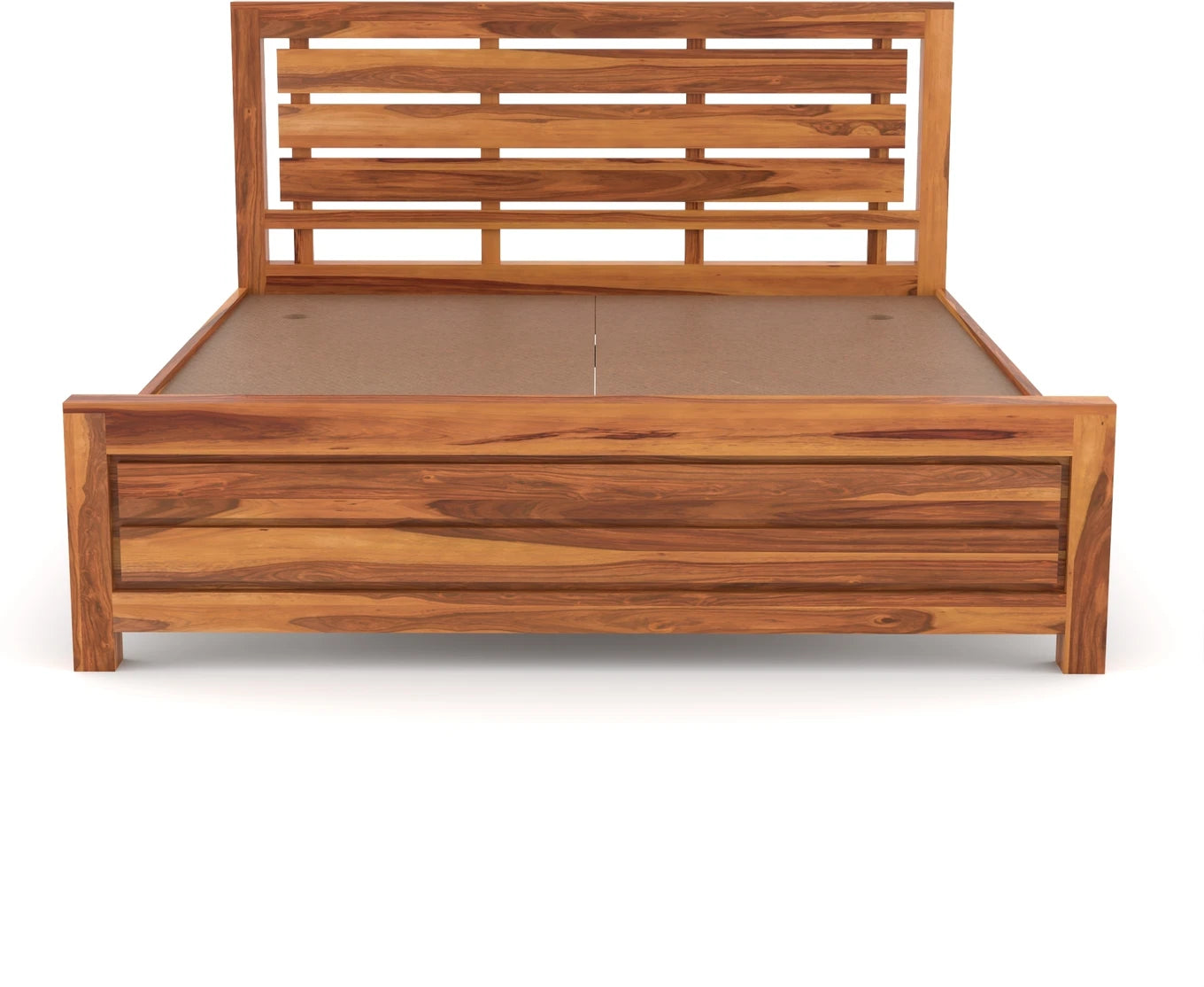 Solid Sheesham Wood King Size Bed Frame for Modern Bedroom