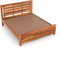 Solid Sheesham Wood King Size Bed Frame for Modern Bedroom