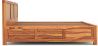 Solid Sheesham Wood Cane King Size Bed with Storage for Bedroom