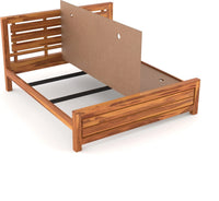 Solid Sheesham Wood King Size Bed Frame for Modern Bedroom