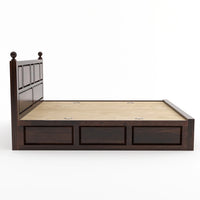 Solid Sheesham Wood King Size Bed with Storage for Bedroom