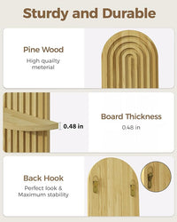 WOODZEST Modern Natural Wood Floating Wall Shelf for Home Decor