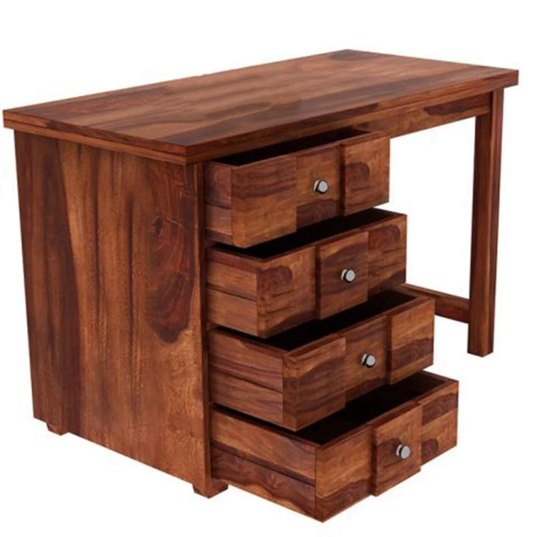 Solid Sheesham Wood Study Table for Home & Office | Ample Storage